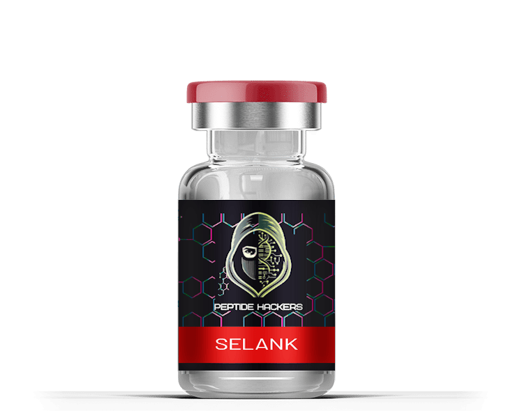 Selank vial for anxiety reduction, cognitive enhancement, and mood stabilization.