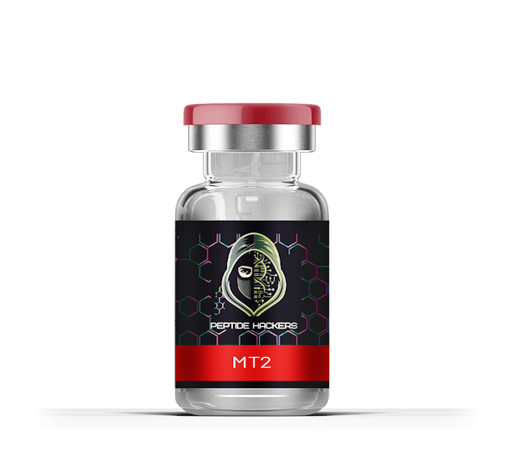 Melanotan II (MT2) vial for tanning and libido enhancement, known for promoting skin pigmentation and boosting sexual health.