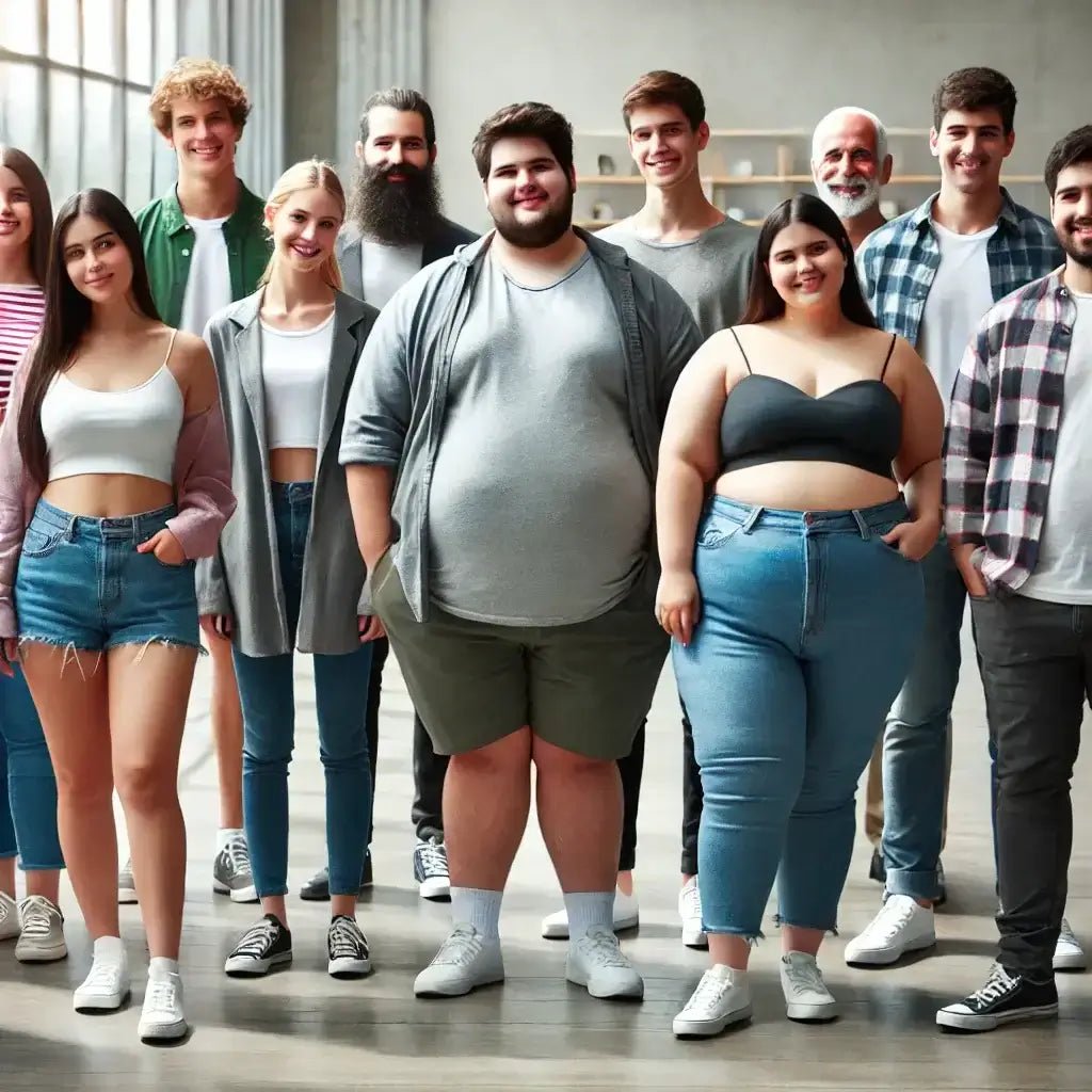 Illustration of how peptides promote weight loss by enhancing metabolism, reducing appetite, and increasing fat burning.