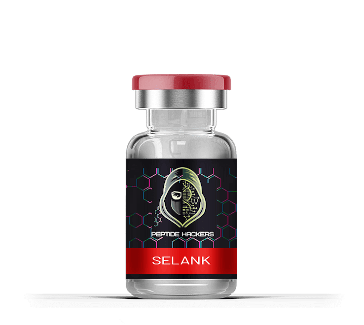 Selank vial for anxiety reduction, cognitive enhancement, and mood stabilization.