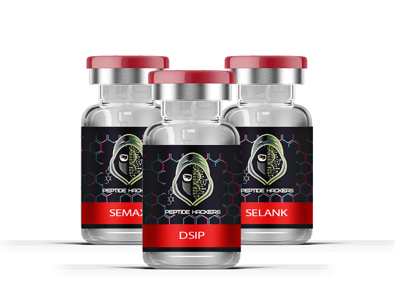 SELANK, DSIP, and SEMAX from Peptide World, featuring high-purity peptides for cognitive enhancement and weight loss.