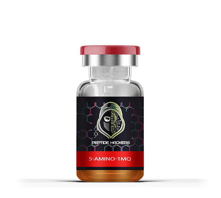 5-Amino-1MQ 5mg peptide vial for fat loss, metabolism boost, and NAD+ support, labeled for research use only