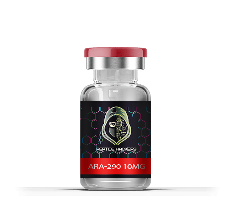 ARA-290 peptide solution close-up, associated with pain relief and nerve protection, used in treatments for neuropathic conditions.