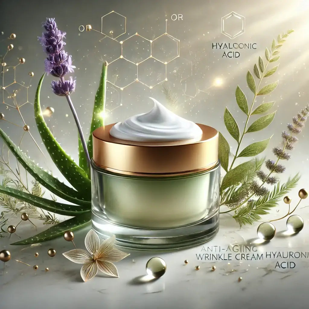 Image of an anti-wrinkle peptide cream bottle, highlighting its benefits for youthful skin, reducing fine lines, and promoting collagen production in 2025.