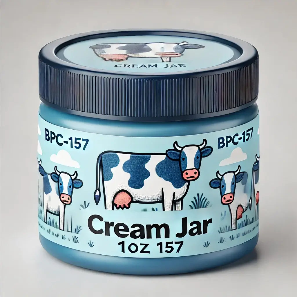 BPC-157 peptide cream being applied to the skin, showcasing its regenerative properties and potential for improving skin health and recovery.