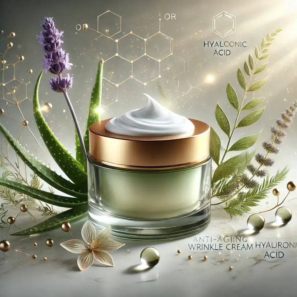 Image of an anti-wrinkle peptide cream bottle, highlighting its benefits for youthful skin, reducing fine lines, and promoting collagen production in 2025.